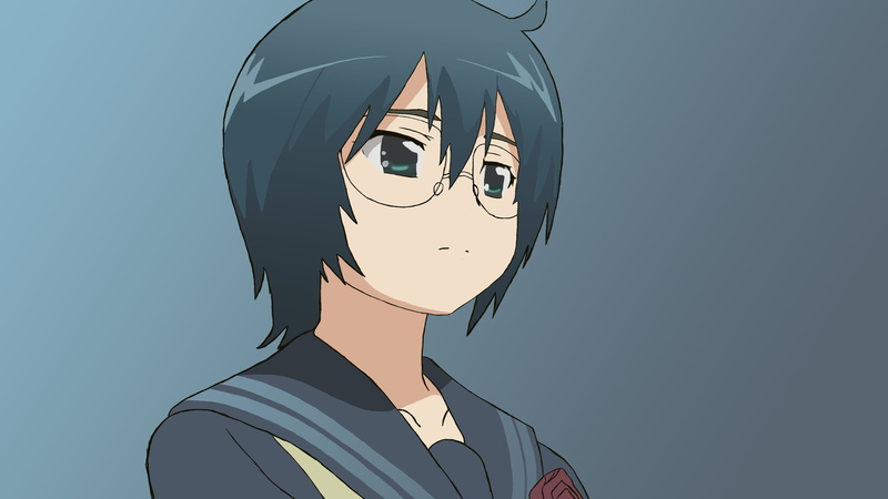 4K, simple background, glasses, anime girls, Kiss x Sis, anime