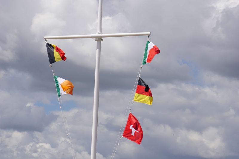 day, drapeaux, tats, environment, variation, nations, nuages, outdoors, multi colored, low angle view, shape, 4K, no people, cloud - sky, paie, sky, flag