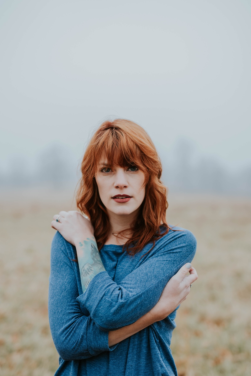 4K, outdoors, standing, arm, fog, one person, arkansa, brown, bangs, nature, hair, young women, raglan, hipster, fashion, contemplation, teenager, front view