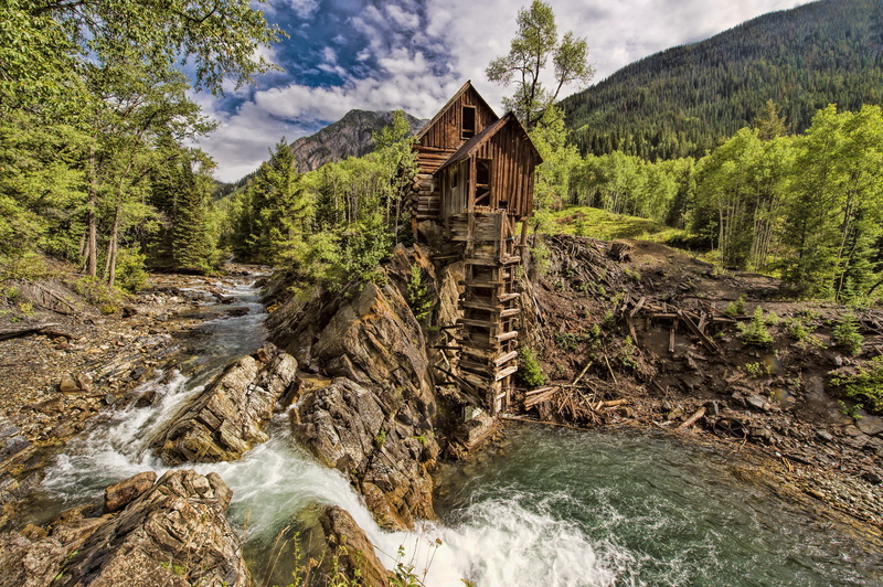 1080P, forest, mill, colorado, river, crystal, water