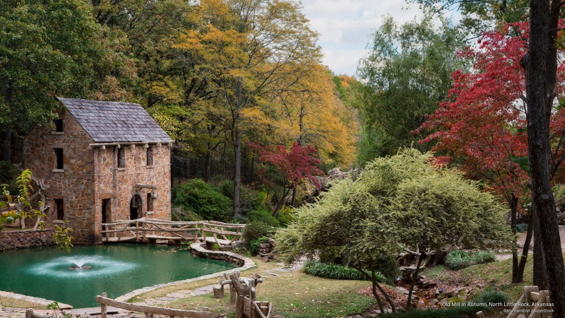 2K, arkansas, autumn, little, north, rock, Fall, mill, old