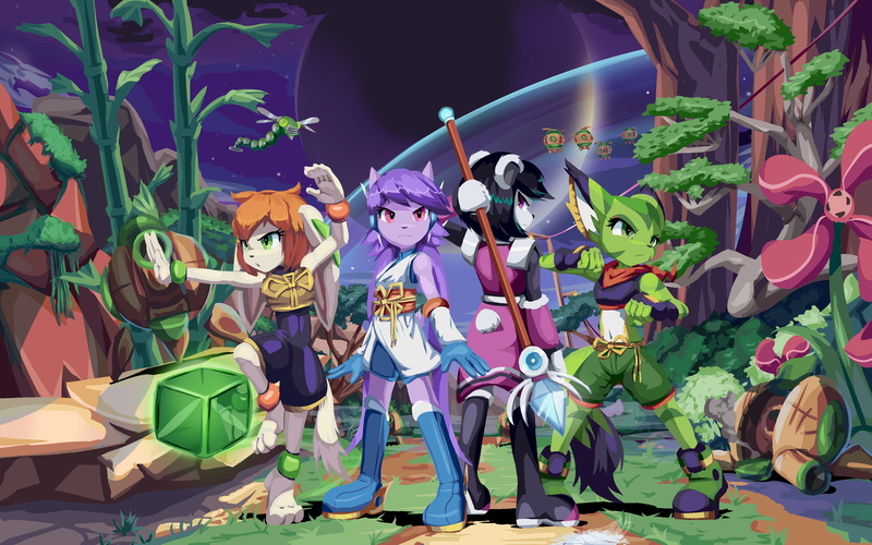 video game characters, Carol Tea (dom planet), 4K, Sash Lilac (dom planet), video game art, furry, Milla Basset (dom planet), dom Planet, video game girls
