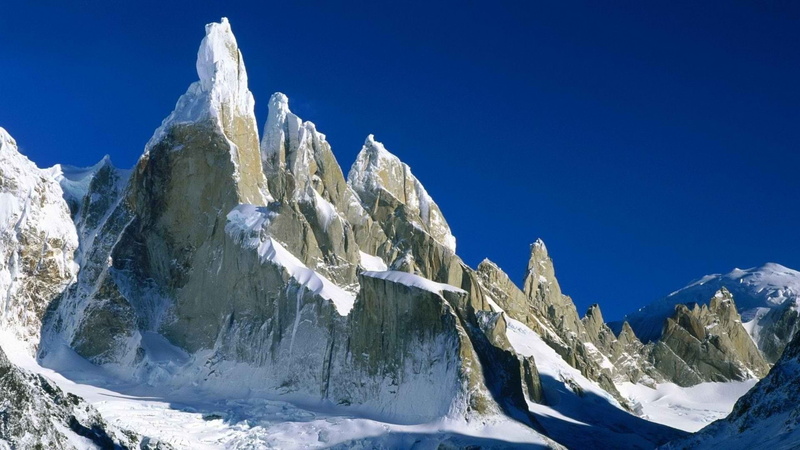 Mountain, Peak, Cliff, 1080P, Sunrise, Nature, Argentina, Snow, Los Glaciares National Park, Mountains