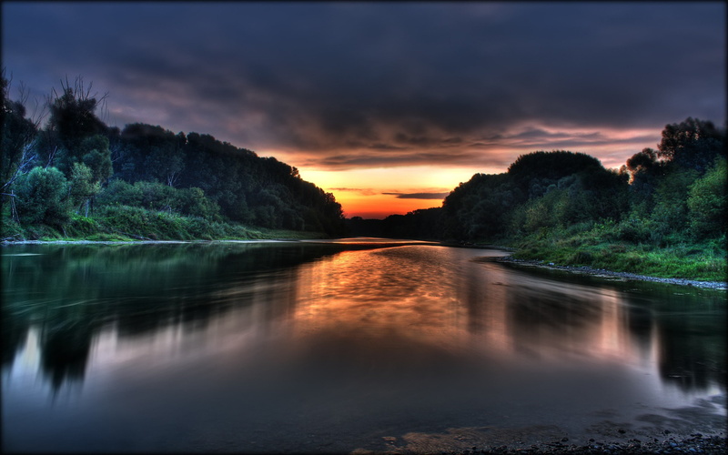 naturaleza, selva, rio, amanecer, 2K