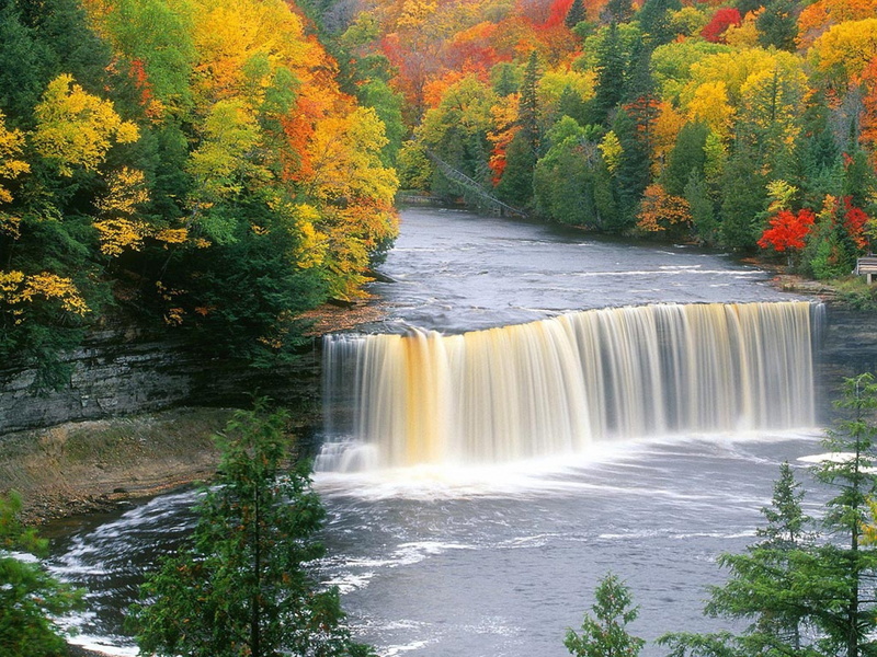 naturaleza, rio, 2K, cascada