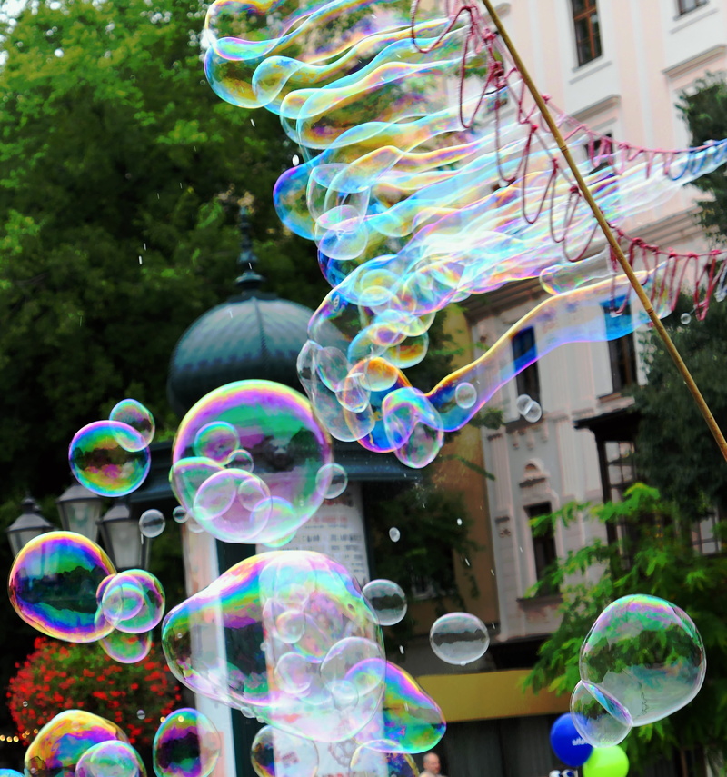 colorful, close-up, ball, foam, blow, childhood, lightweight, motion, transparent, multi colored, blowing, bubble, children, vulnerability, no people, architecture
