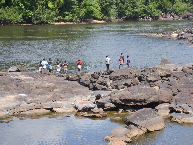 day, tree, real people, South America, 2K, group of people, rock - object, Amazon, lifestyles, leisure activity, rock, water, men, medium group of people