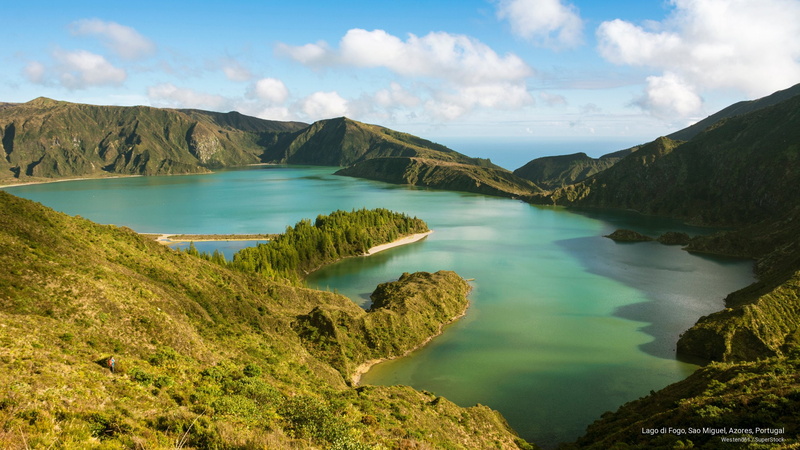 miguel, azores, di, Islands, fogo, 2K, portugal, lago, sao