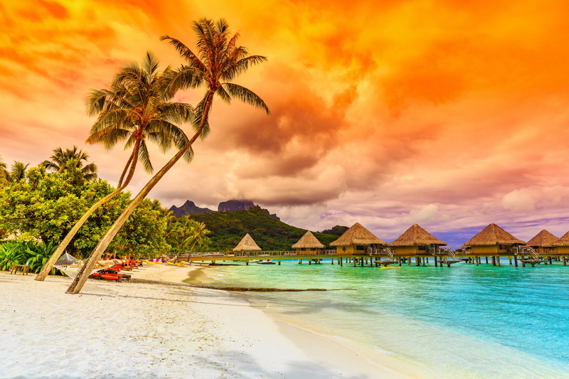 lagoon, architecture, travel, beach, summer, journey, sunlight, travel Destinations, exoticism, paradise, landscape, bungalow, trees, tourism, cloud - Sky