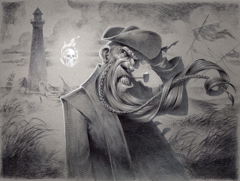 skull, drawn, grass, 720P, bald, ghost, monochrome, Kevin Keele, men