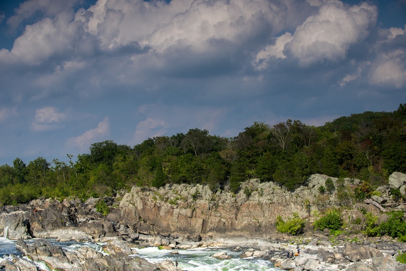 fairfax, power in nature, hot spring, land, potomac, cloud - sky, mountains, rock, water, tranquility, no people, plant, forest, growth, non-urban scene