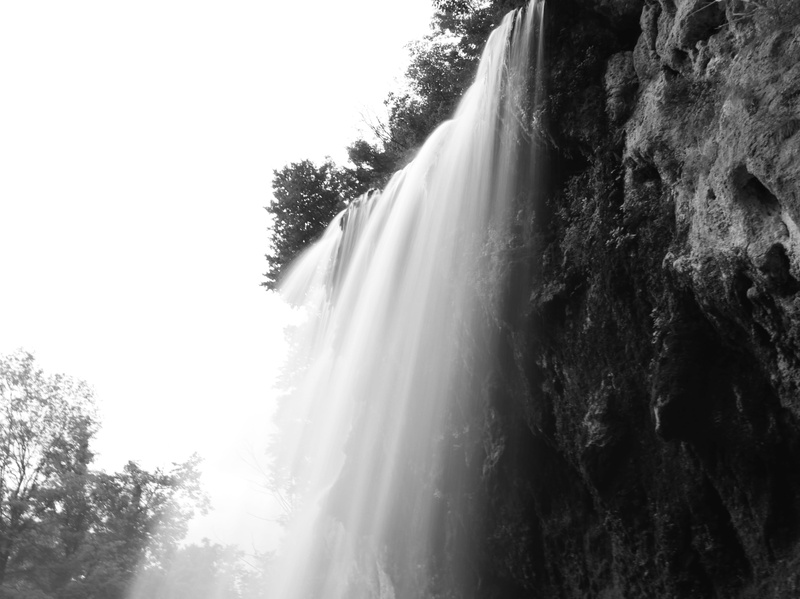 virginia, tranquility, flowing, scenics - nature, day, united states, power in nature, no people, black and white, motion, falls, sky, fog, plant, outdoors