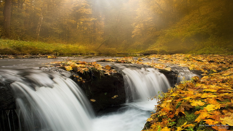 oregon, Fall, state, 2K, silver, park, falls