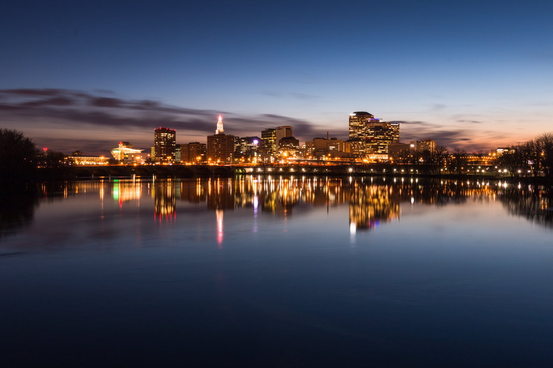 architecture, 40mm, Hartford  CT, hartford, Reflection, Connecticut  River, urban Scene, Connecticut River, urban Skyline, illuminated, Wide Angle, City