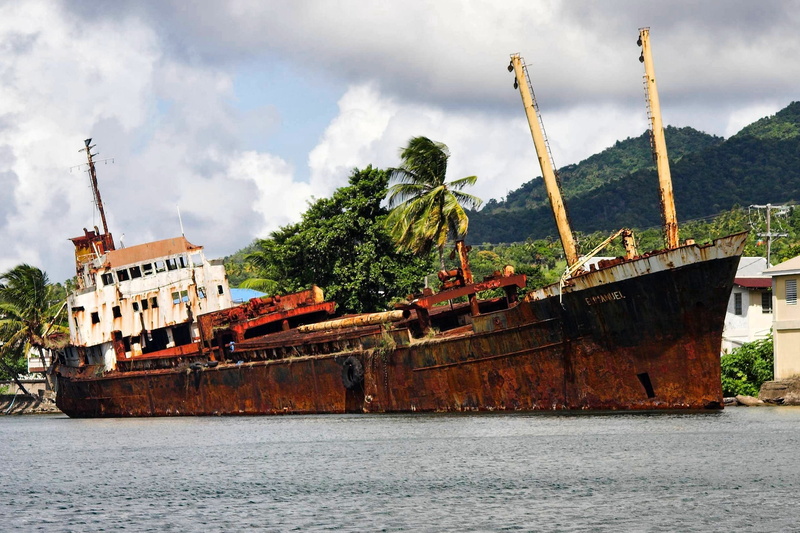 transportation, Wreck, accident, nautical Vessel, Wrecked, water, tree, damaged, shore, day, cloud - sky, obsolete, rusty, 1080P, ship, Broken, Shipwreck