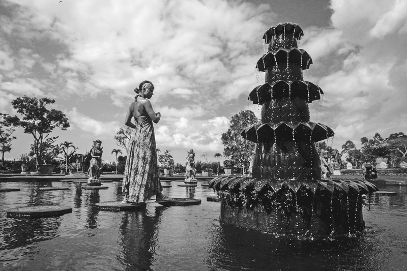 yoga, eastern bali, tree, human representation, girl, hindu, sky, no people, bali, lake, tirta gangga, architecture, adventure, luxury, 2K, built structure