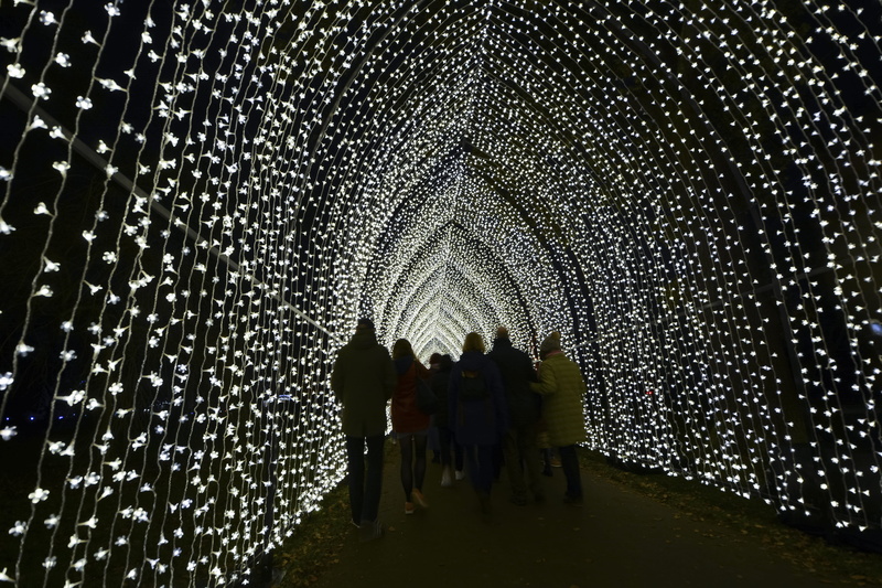 lights, lifestyles, Christmas at Kew, built structure, architecture, illuminated, outdoors, men, light, building, london, 5K, Christmas, belief, large group of people
