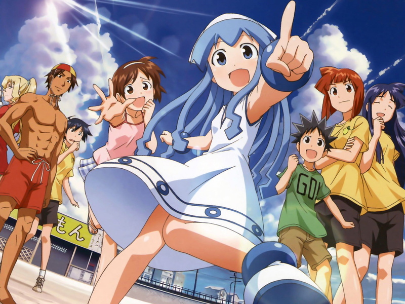 men, art and craft, outdoors, day, nature, females, mammal, Cindy Campbell, group of people, emotion, representation, childhood, Aizawa Chizuru, Ika Musume