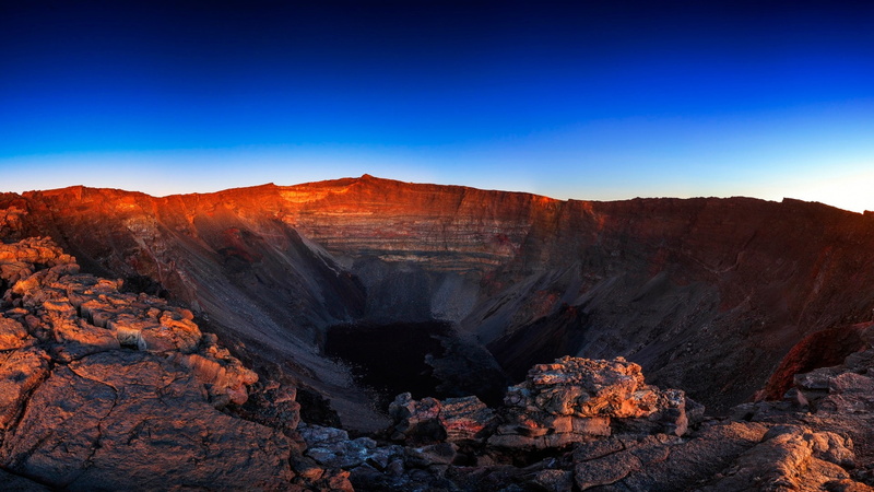 Volcano, Crater, Sky, 1080P, Dusk