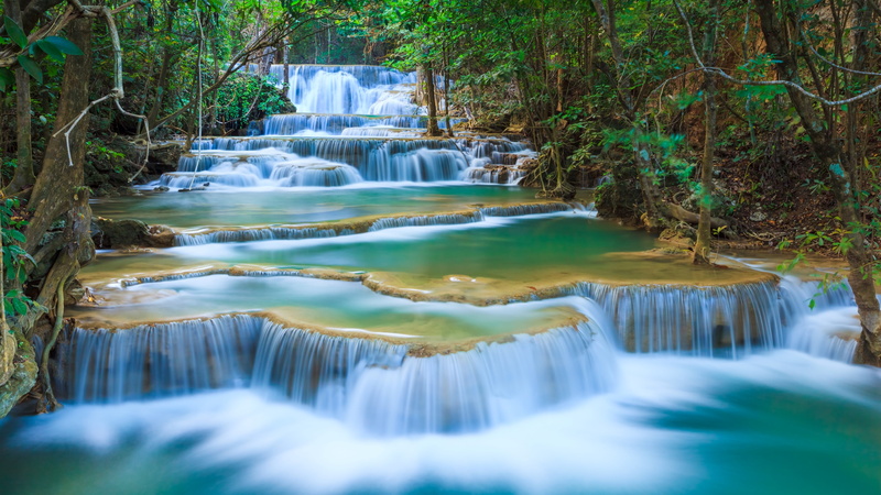 nature, long exposure, motion, non-urban scene, water, 4K, river, stream - flowing water, plant, flowing, rainforest, blurred motion, power in nature