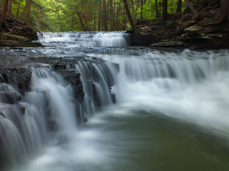 hiking, river, time, Natural Area, waterfall, falls  creek, in time, waterfalls, tropical Rainforest, lapse, falling, 4K, Salt Springs State Park, Pennsylvania