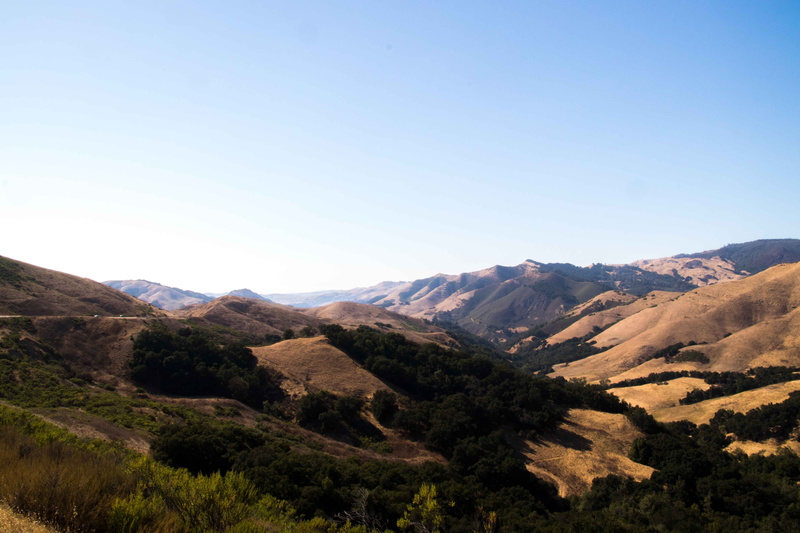 landscape, sky, highway, sunlight, mountain range, coast, semi-arid, clear sky, mountain, travel, idyllic, mountains, pacific coast, panorama, scenic, non-urban scene