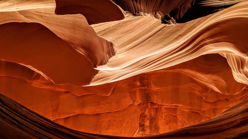 scenics - nature, outdoors, travel destinations, geology, tranquility, eroded, 4K, slot canyon, beauty in nature, page, pattern, rock - object, layered
