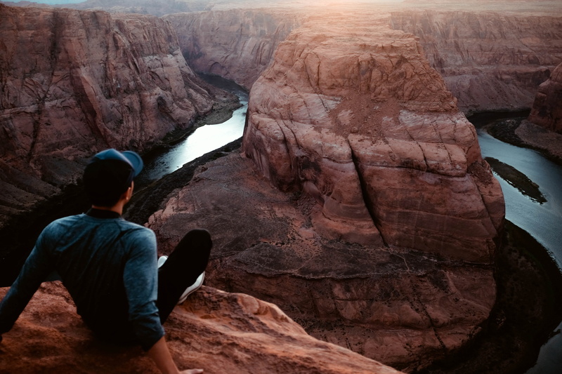 mountain, cap, uSA, awe, hiking, explore, 4K, scenics, lifestyle, travel, eroded, sunset, one Person, red Rocks, geology, exploration, travel Destinations