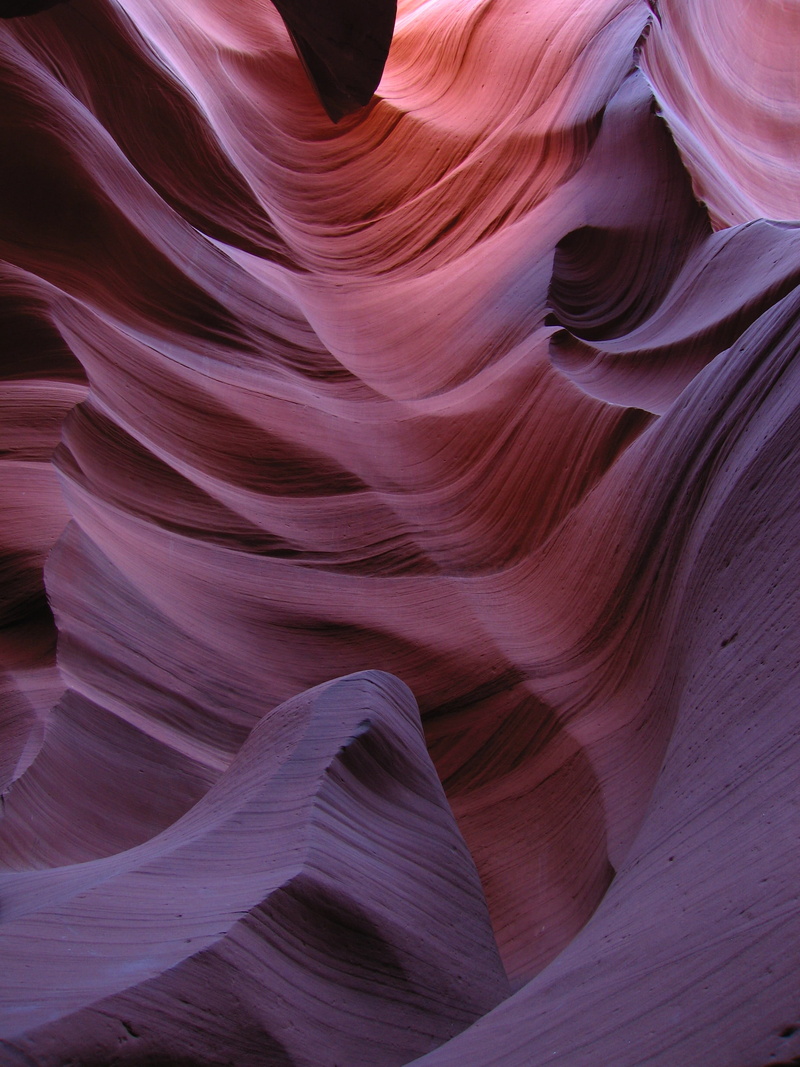 lower antelope canyon, slot canyon, physical geography, shadow, 2K, eroded, nature, purple, sandstone, natural condition, beauty in nature, canyon, solid