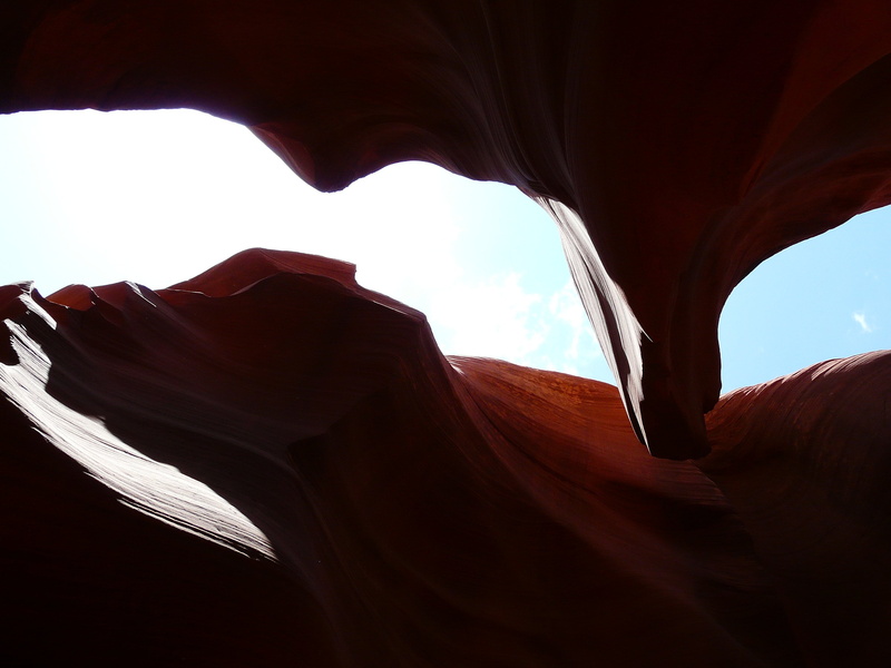 lower antelope canyon, usa, solid, rock formation, shadow, desert, tranquility, non-urban scene, no people, indoors, color, geology, environment, nature