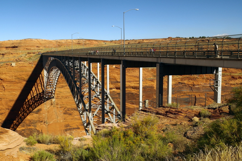 arch bridge, transportation, built structure, nature, 2K, recreation area, national, scenery, bridge, glen canyon dam bridge, connection, architectural column