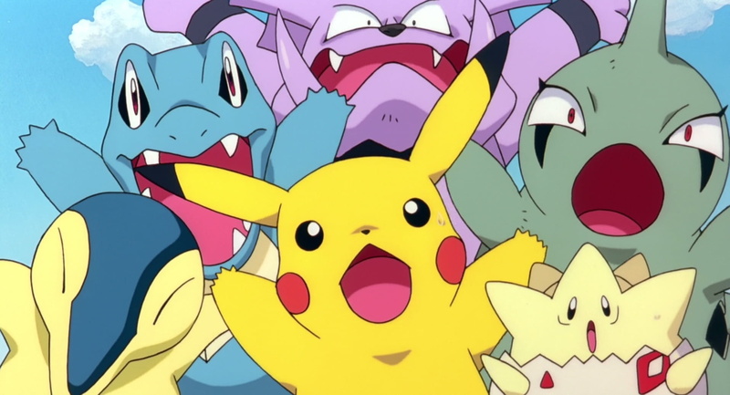 multi colored, Totodile (Pokémon), animal themes, outdoors, variation, animal, Granbull (Pokémon), Togepi (Pokémon), Pikachus Pikaboo, backgrounds, design