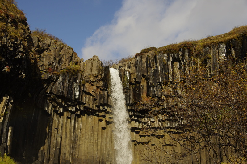 cliff, solid, vatnajökull national park, non-urban scene, physical geography, tranquility, eroded, nature, tranquil scene, mountain, rock - object, svartifoss