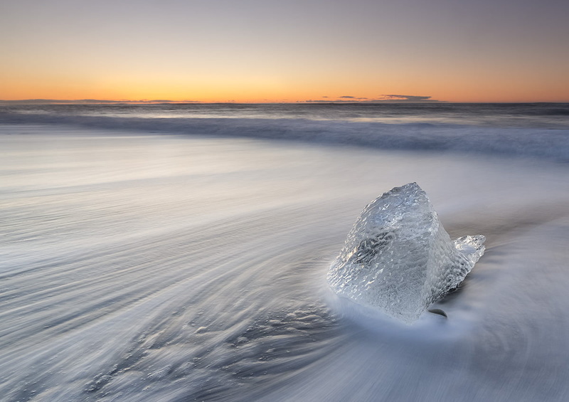 Dawn, aerial photo, water, landscape, 480P, sunset, aerial, ice cube, atlantic, outdoors, nature, Iceland, iceland, ice, long exposure, cube, LE, iceberg