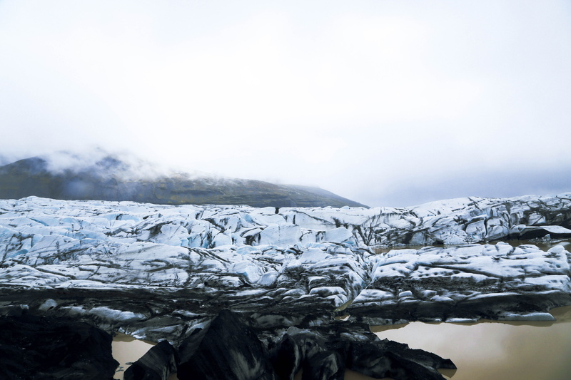 water, snowcapped mountain, tranquility, winter, day, mist, mountain peak, nature, lagoon, near, mountain, environment, snow, body, cloud, outdoors, rocky