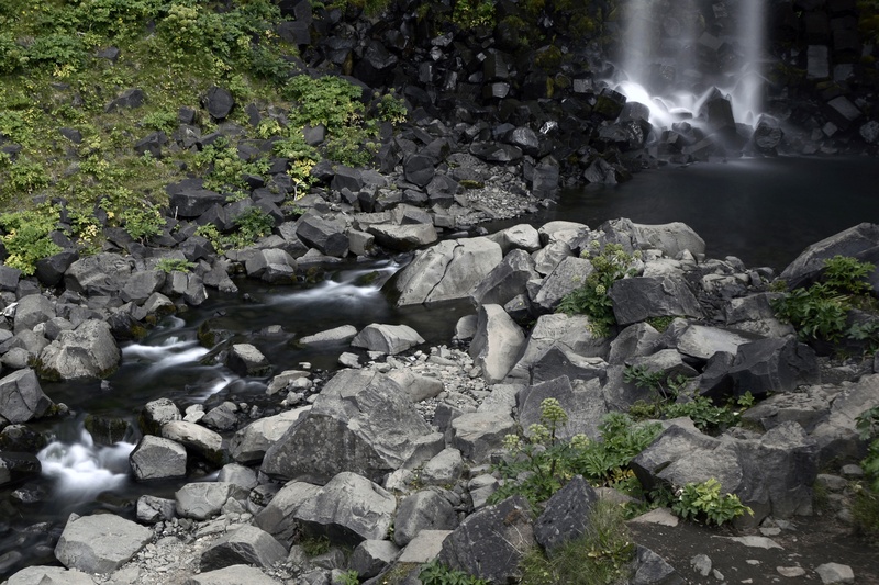 no people, skaftafell national park, day, river, motion, waterfall, tranquility, power in nature, stones, iceland, beauty in nature, flowing, scenics - nature