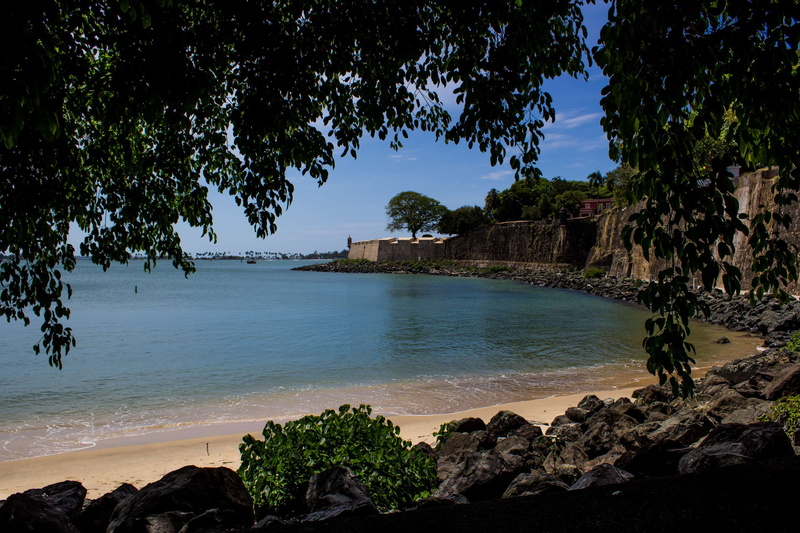 day, sea, san juan puerto rico, beach, beauty in nature, growth, sky, ocean view, tranquility, nature, rock, water, built structure, no people, tranquil scene