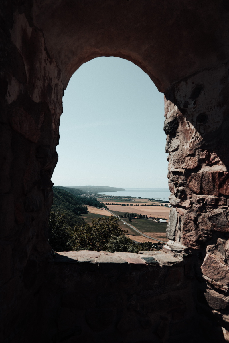 ocean, photo, close, rock formation, land, sweden, concrete, rock, building, day, nature, arch, brown, brahehus, rock - object, sea, 5K, people, window