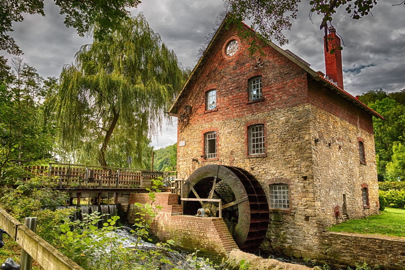 1080P, Watermill, Man Made, Building