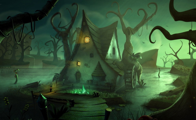 watermill art, digital, 1080P, representation, indoors, water, withered, house, no people, halloween, fantasy art, trees, creativity, transparent