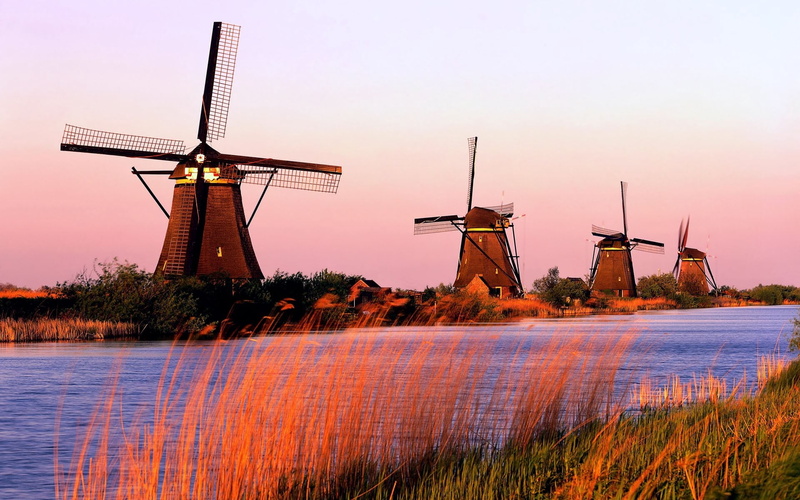 power, lake, turbine, blue, old, no people, river, four, cultures, dusk, tower, windmill, outdoors, nature, wind, summer, grass, traditional Windmill, scenics