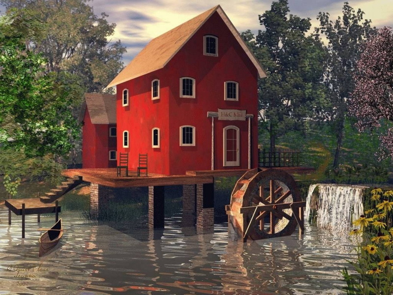 Watermill, 720P, Man Made