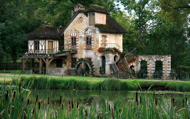 Man Made, 1080P, Colorful, Watermill