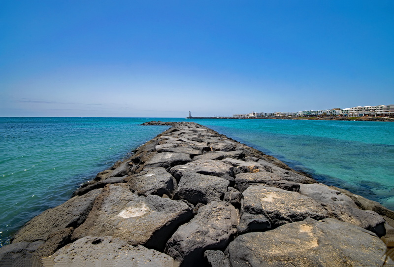 vacations, clear sky, day, no people, beach, Las, playa de las cucharas, sand beach, booked, tranquility, horizon, horizon over water, holiday, pier, 5K