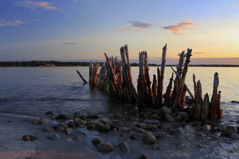 2K, wooden Post, scenics - nature, tranquil scene, land, ocean, beauty in nature, Water, Dock, sunrise, Pier, coast, sunset, waterbreak, shore, coastline
