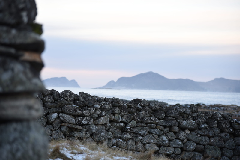 stones, cloud - sky, misty, ocean, murky, tranquil scene, tranquility, land, scenics - nature, rock - object, sea, wall, rough, rock, sky, day, gloomy
