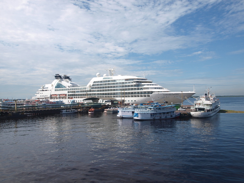 2K, seabourn odyssey, docked, architecture, cruise, craft, built structure, negro, pier, no people, south america, amazonia, building exterior, passenger craft