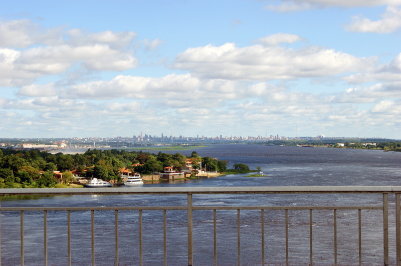 day, architecture, outdoors, beach, scenics - nature, city, paraguay, no people, bridge, sea, railing, building, yacht, water, cityscape, river, plant
