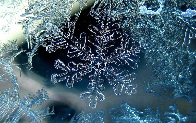 ice, 1080P, winter, snowflake, macro