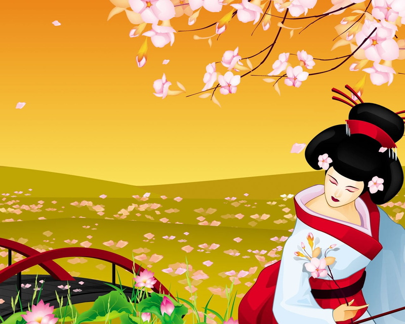 happiness, nature, young Adult, 720P, one Person, woman, Sakura, event, cherry Blossom, people, beautiful, cheerful, tree, flower, vector, adult, geisha